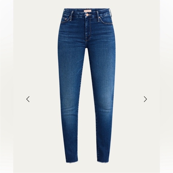MOTHER Women's Skinny Jeans in Dark Blue - Picture 2 of 11